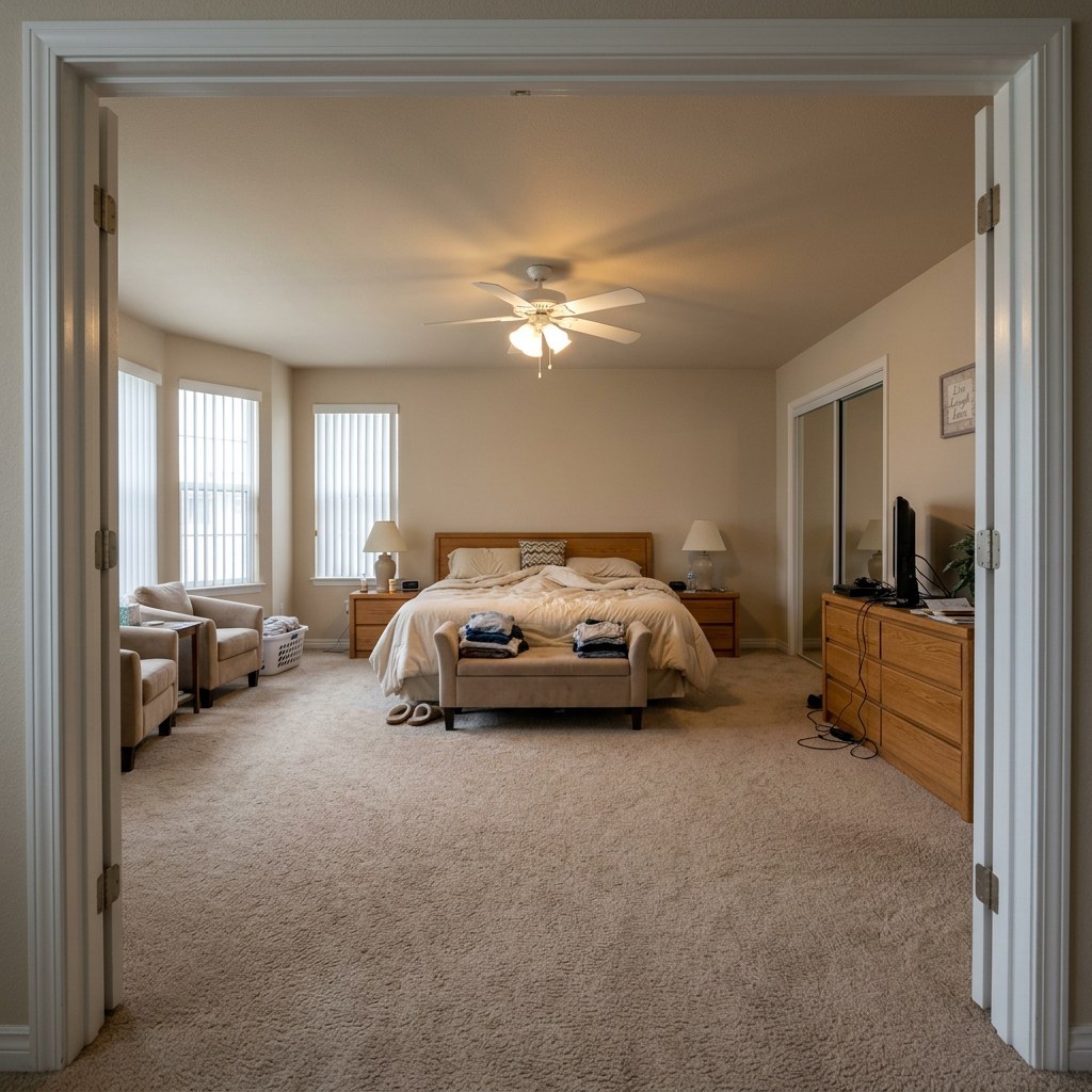 Primary bedroom before — original
